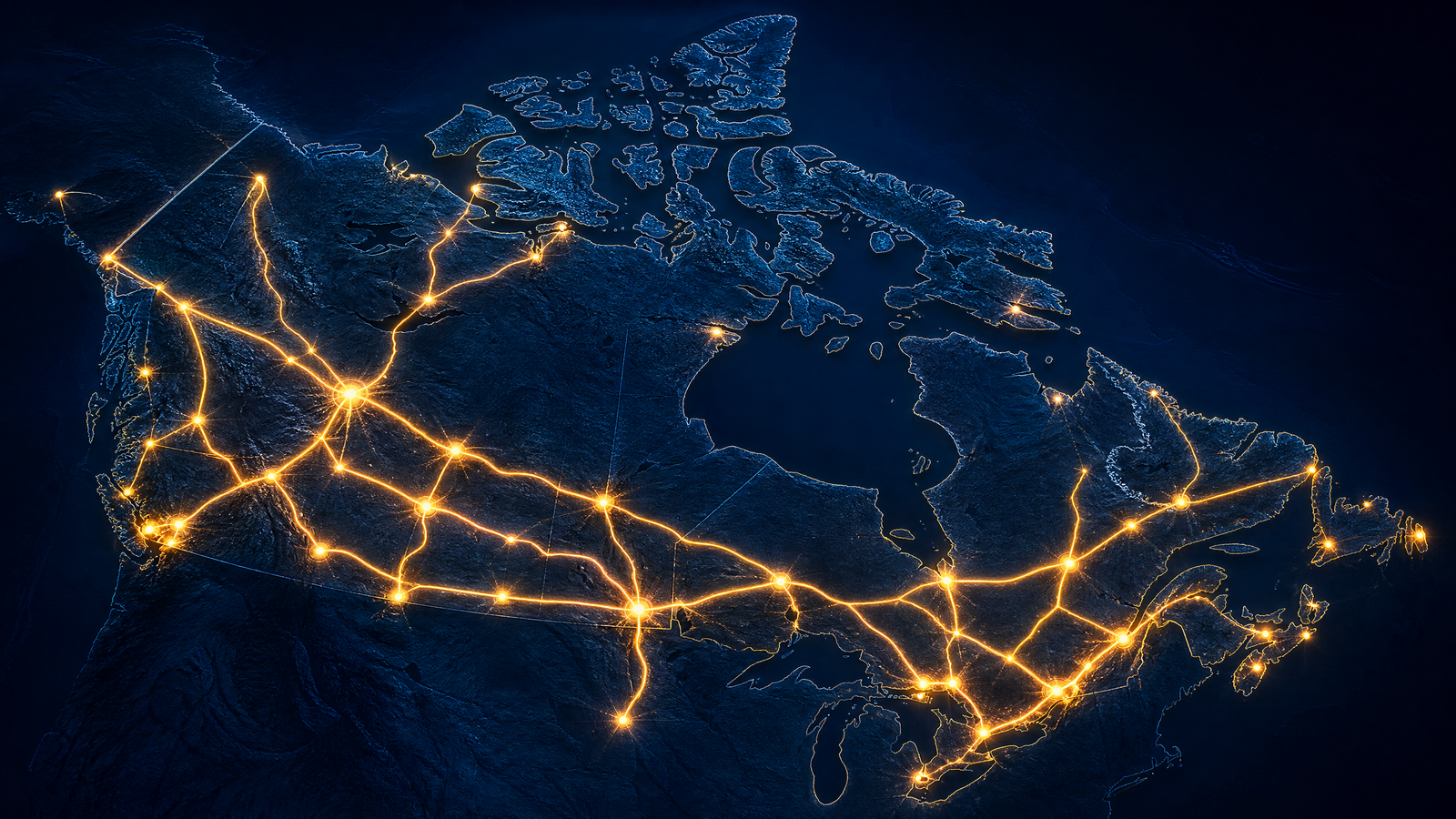 Canada pipeline network map